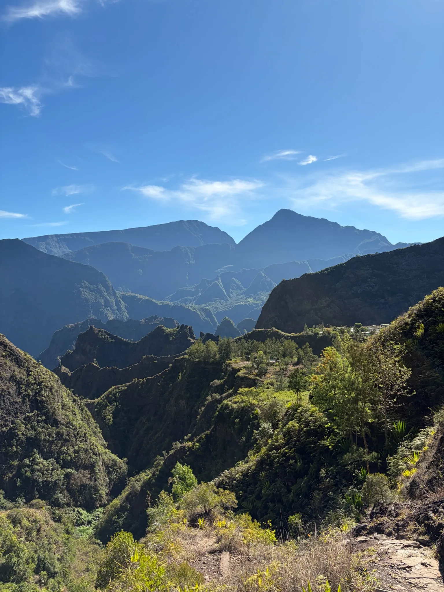 Crêtes du cirque en perspective